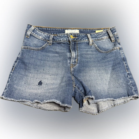 Levi's Blue Distressed Jean Shorts - Picture 1 of 5
